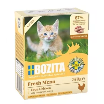 BOZITA Fresh Menu Kitten Chunks in Soße - Nassfutter für Katzen - 370g