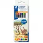 Staedtler 3001 C6-3 Filzstift — 6 Farben, Feinspitze, Bullet- und Brush-Spitze