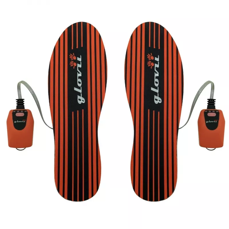 Beheizbare Einlegesohle Glovii GW4U unisex, Polyester 100%, Größe EU 36–48, rot/schwarz, Lithium-Ionen-Akku