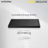 Tragbare Powerbank Nitecore NB10000 — 10000 mAh, USB‑A + USB‑C, 38 W Gesamtausgang, grau
