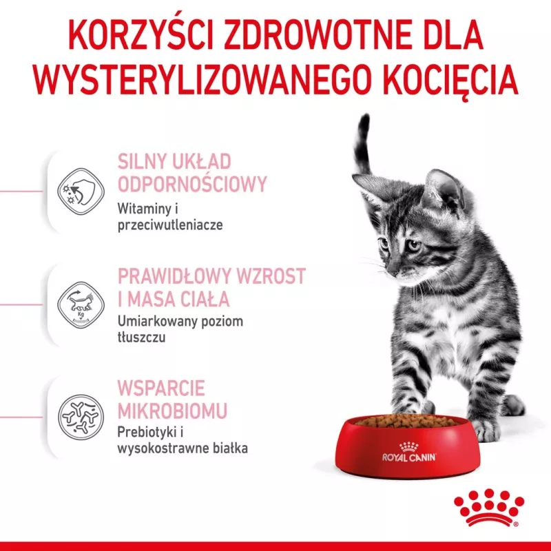 Trockenfutter für Katzen Royal Canin Kitten Sterilised 3,5 kg — Geflügel, 34 % Protein, 12 % Fett