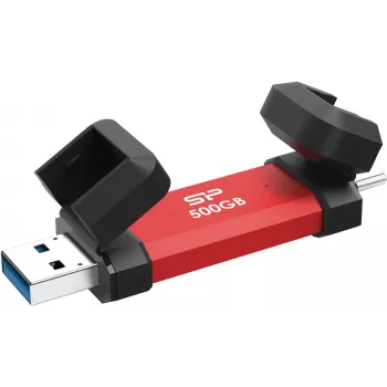 Tragbare SSD Silicon Power DS72 500 GB, USB-C/USB-A 3.2 Gen 2