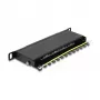 DeLOCK Patch Panel 10 Zoll 8 Port Cat.6A 0,5U schwarz