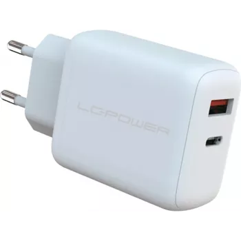 Indoor-Ladegerät LC-Power LC-GAN-45 Universal AC-Schnellladegerät Weiß