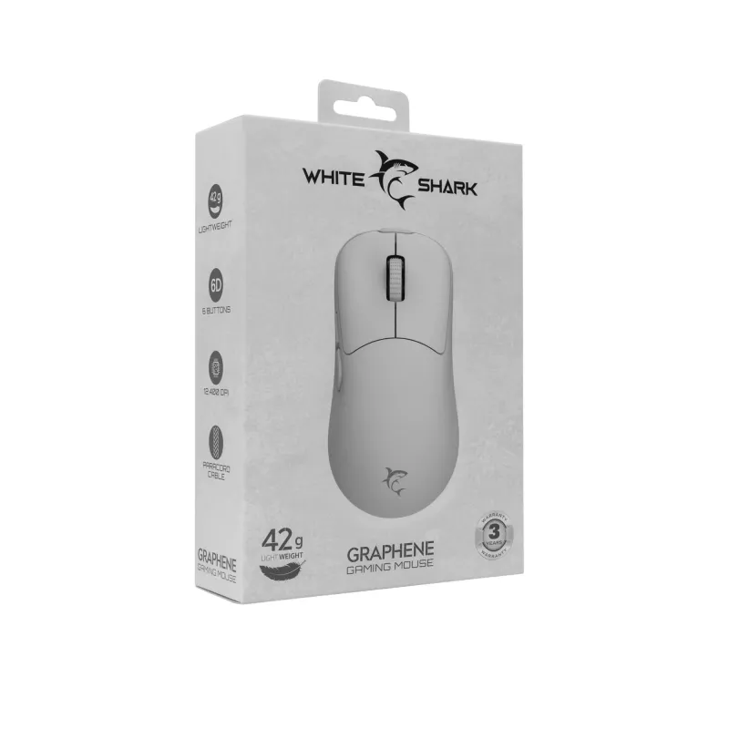 Maus White Shark GM-5014 Graphene Weiß USB