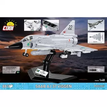 Cobi Blocks Saab AJ 37 Viggen 881-tlg. Konstruktionsset