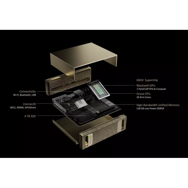 Computer PNY NVIDIA DGX Spark GB10 128 GB LPDDR5x-SDRAM 4 TB SSD DGX OS Gold