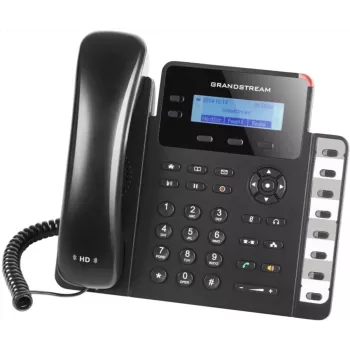 DECT-Telefon Grandstream GXP1628 — DECT-Tisch-/Wandtelefon, LCD 132x48 px, Freisprecheinrichtung, 500 Kontakte, RJ‑9-Headset