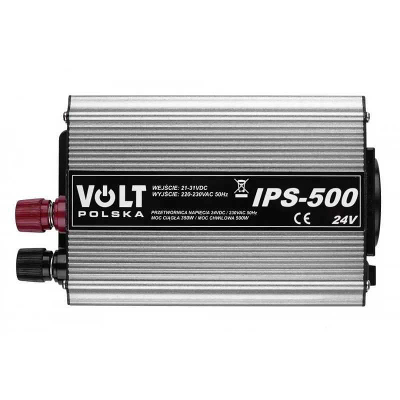 Wechselrichter AZO 350/500W 24V auf 230V Modell 4PRZ24230IPS500, 350W Dauerleistung / 500W Spitzenleistung