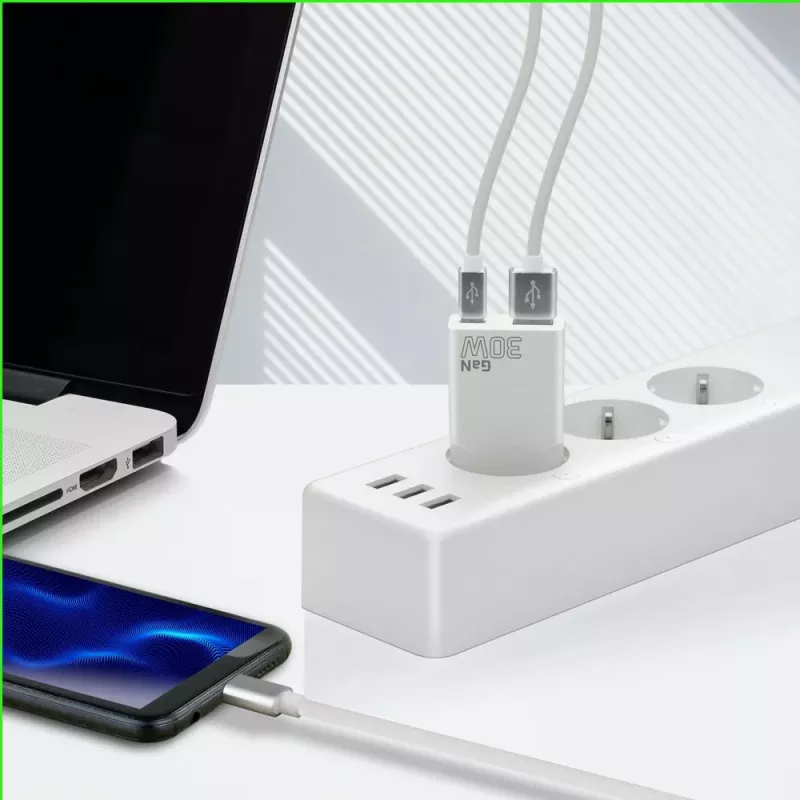 Universelles USB-Wandladegerät everActive SC-380Q Super schlank QC 3.0 – Quick Charge 3.0, kompaktes Design