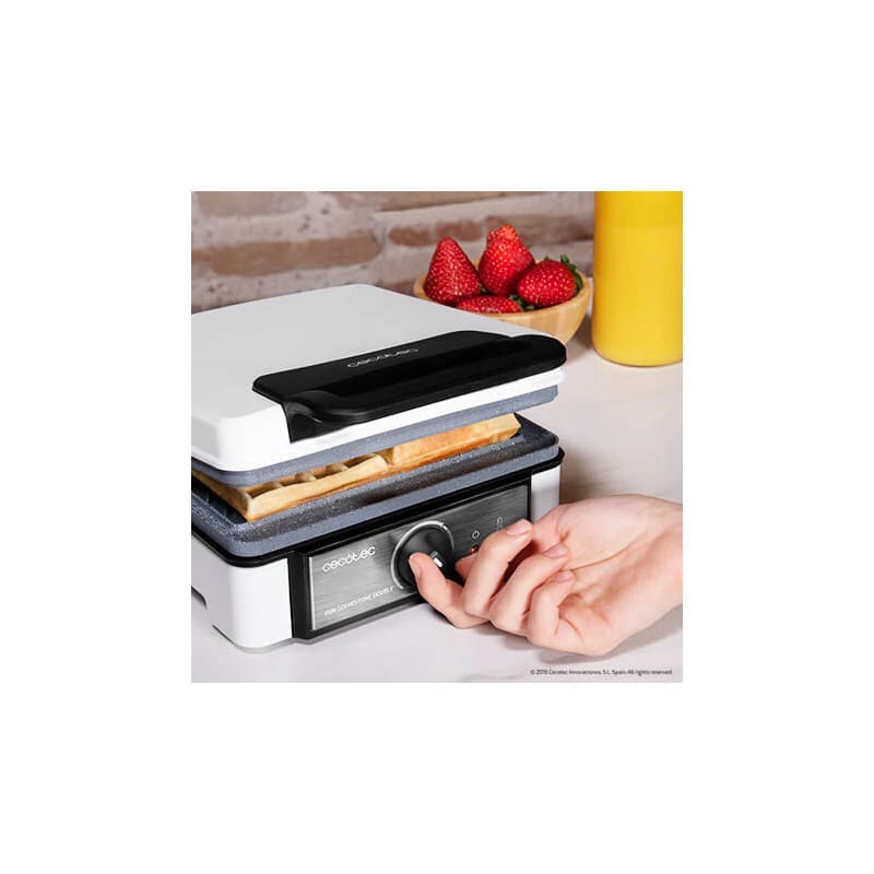Waffeleisen Cecotec Fun Gofrestone Double 1200 W Grau Weiß