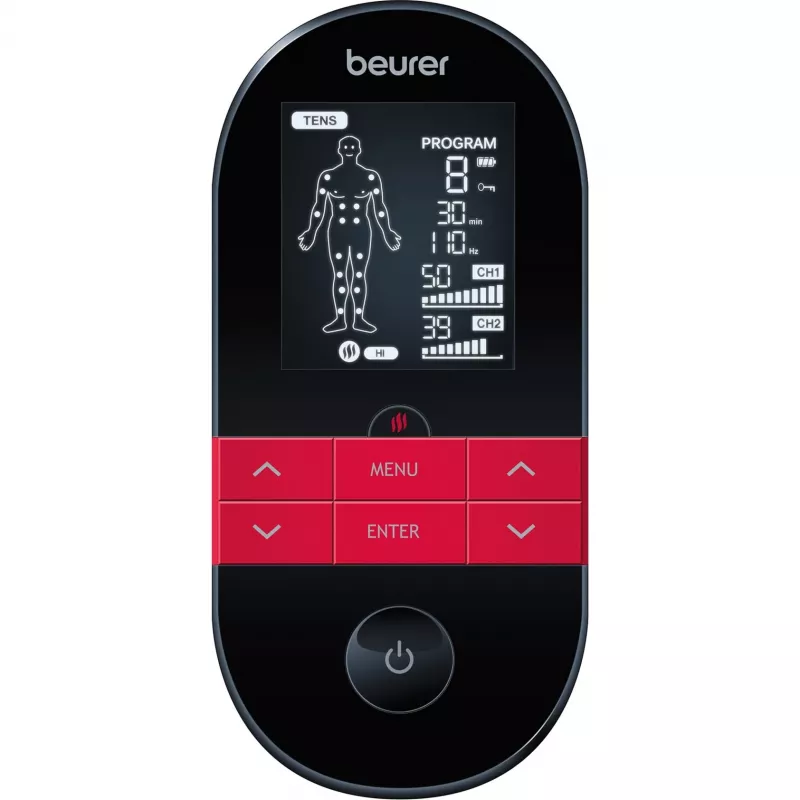 Beurer EM 59 Heat TENS/EMS Elektrostimulator - 64 Programme, Akku