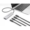 DeLOCK USB Type-C Hub 10 Gbps 4 Ports Aluminium Grau