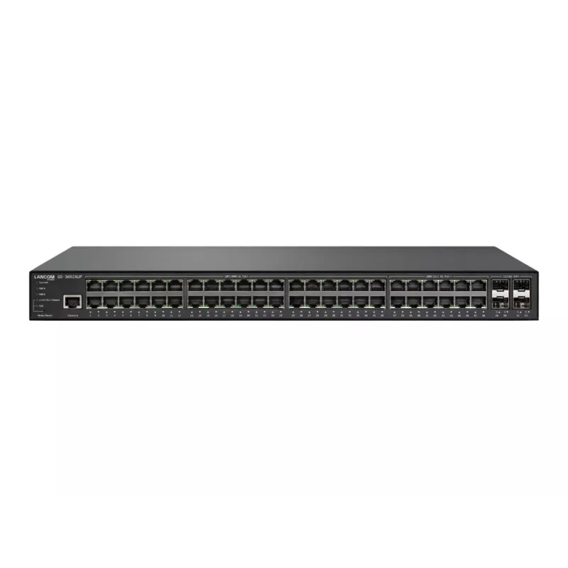 LANCOM GS-3652XUP - Switch - managed - 12 x 100/1000/2,5G (PoE++) + 36 x 10/100/1000 (PoE+) + 4 x 1 Gigabit / 10 Gigabit SFP+ - Desktop, rack-mountable - PoE++ (820 W) (61879)