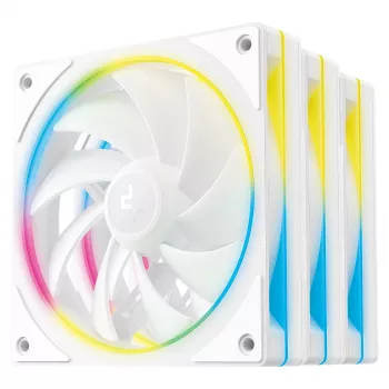 PC-Kühlungslüfter DeepCool FL12R SE 3in1 Weiß — 3er-Lüfterkit, weiße Ausführung