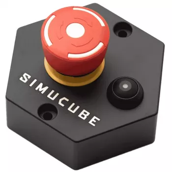 Button Simucube Premium Drehmoment-Aus-Taster, Schwarz/Rot, 120×120×70 mm