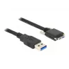 USB-Kabel DeLOCK 83599 USB 3.2 Gen 1 3m USB A Micro-USB B Schwarz