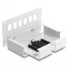 Patchpanel DELOCK 6‑Port für SC Simplex oder LC Duplex, grau Metall, Hutschienenmontage