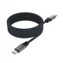 Magnetisches geflochtenes USB-C-auf-USB-C-Kabel FIXED FIXDBM-CC2-GR, USB 2.0, geflochtener Mantel, feste Länge, grau