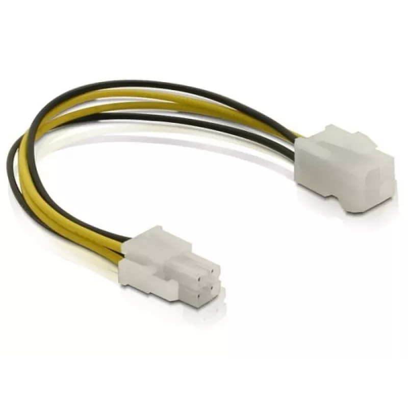 Stromkabel P4 Stecker/Buchse DeLOCK 82428 0,15 m