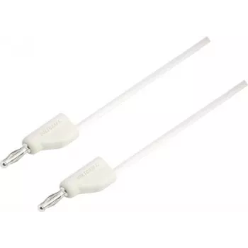 VOLTCRAFT Prüfleitung [Stecker 4 mm - Stecker 4 mm] 2 m Weiß MSB-300 (MSB-300-2-WS)
