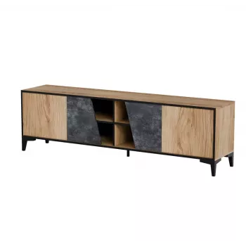 Cama 4D RTV-Schrank OVO 180x38xH53 Eiche/Beton