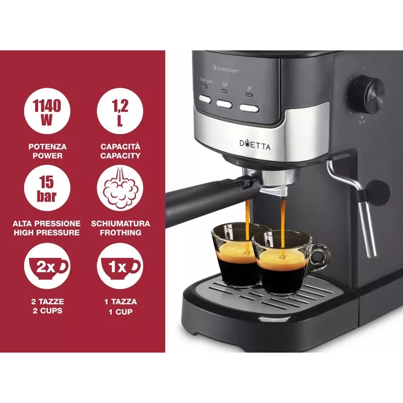 Kaffeemaschine Beper 1,25L P101CAF100