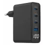 Gembird TA-UC-PDQC100LCD-01-BK Ladegerät für Mobilgeräte, Laptop, Smartphone, Schwarz, AC-Schnellladung, Innenbereich