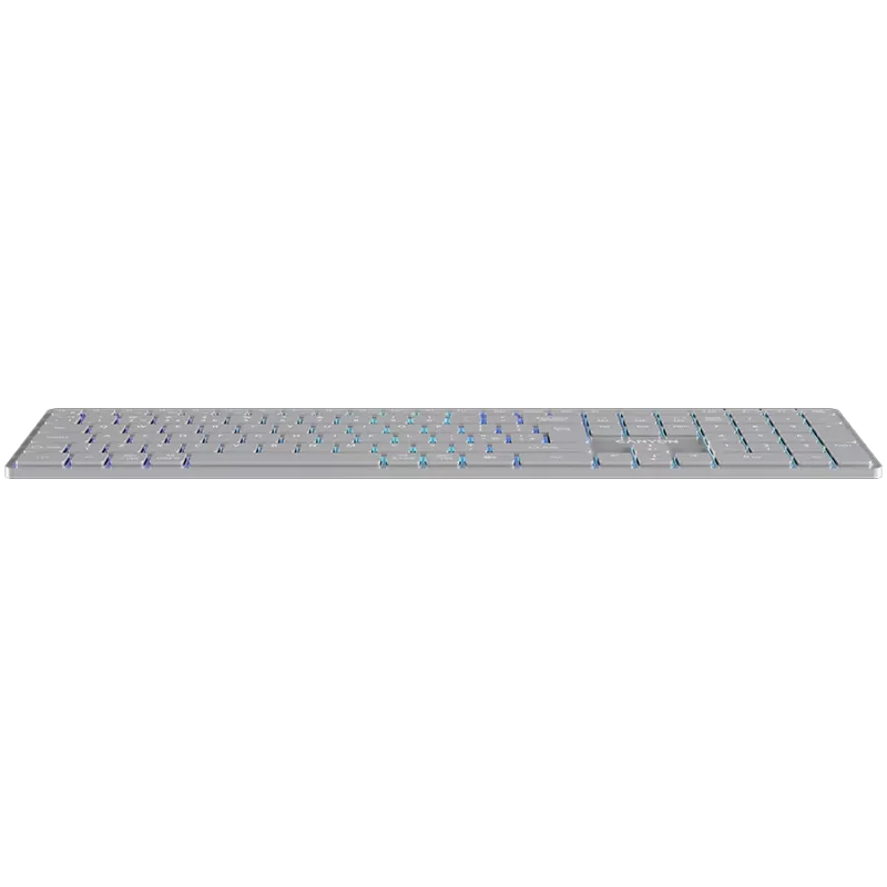 CANYON Tastatur HKB-W11 UK/US RGB Dual Mode Wireless Grau