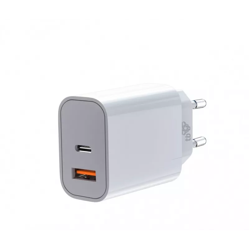 Universal charger 2x3A USB C + USB A Leistung Delivery Weiß