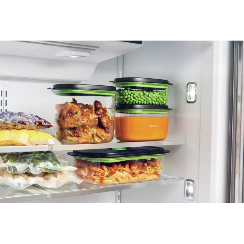 Vorratsbehälter FoodSaver FFC023X 1,8 L oval Tritan, schwarz transparent, Vakuumpumpe, spülmaschinenfest