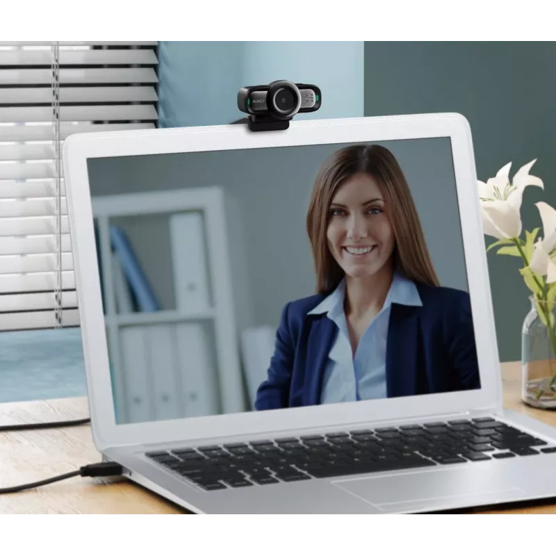 Webcam AUKEY PC-LM3 2 MP 1920 x 1080 Pixel USB 2.0 Schwarz