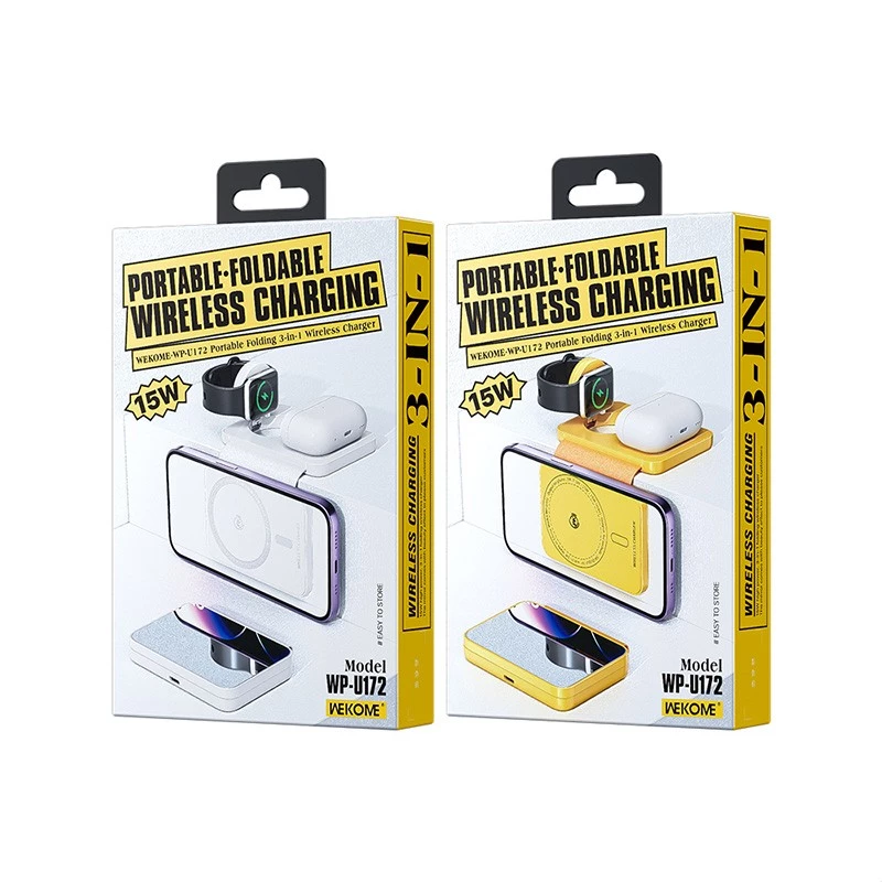Kabelloses Ladegerät 3-in-1 WEKOME MagSafe + Spiegel (kabellos, 3-in-1)
