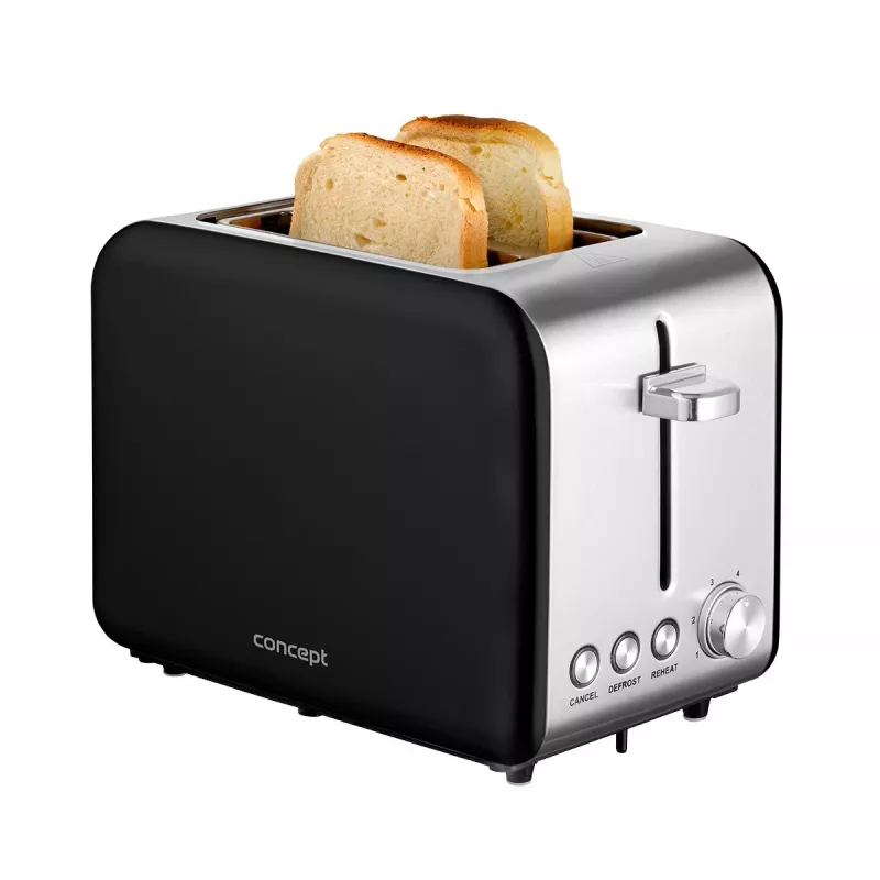 Toaster TE2052 Edelstahl schwarz