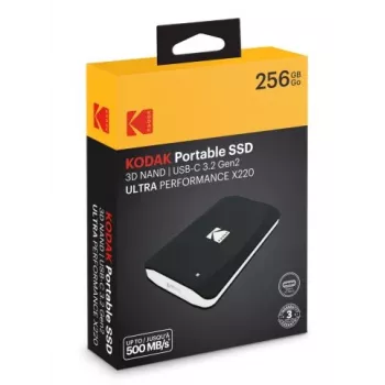 SSD-Laufwerk Kodak 256 GB tragbar 2,5 Zoll 3.2Gen2 X220