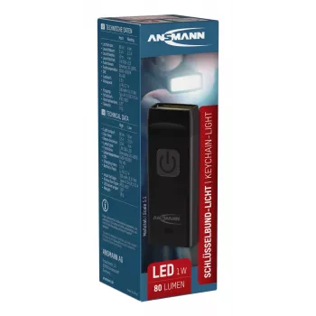 Schlüsselanhänger-Taschenlampe Ansmann COB LED 80 lm