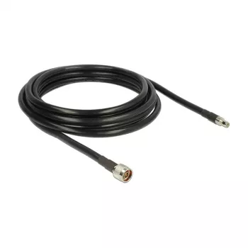 Koaxialkabel DeLOCK 5m RP-SMA CFD400 LLC400 Schwarz
