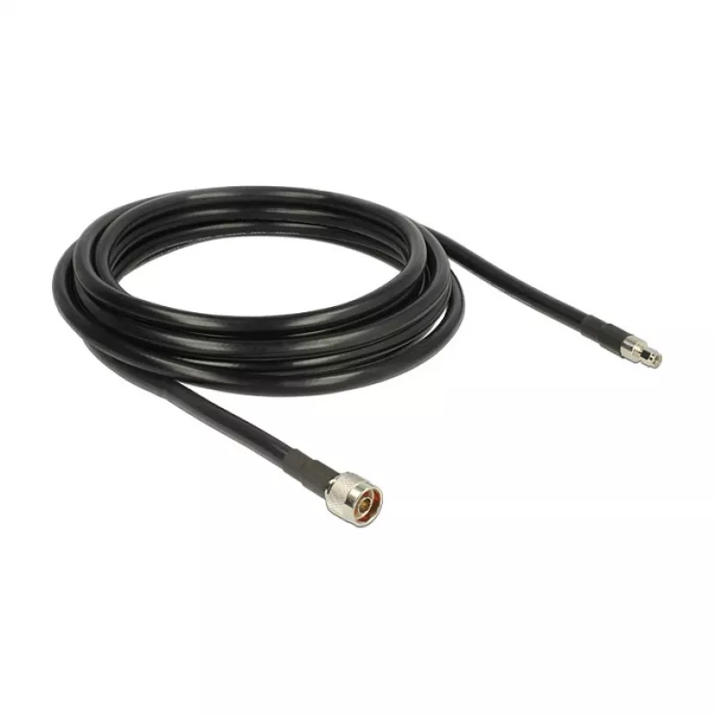 Koaxialkabel DeLOCK 5m RP-SMA CFD400 LLC400 Schwarz