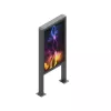 Edbak POK101 Stahlgehäuse für Digital Signage Display, Schwarz, Hochformat 862x200x1981mm