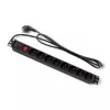 Qoltec 53996 Steckdosenleiste für RACK 19 | 1U | 16A | PDU | 8xFRANZÖSISCH | 2m