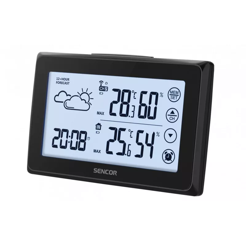 Wetterstation SENCOR SWS 2850 — Innen-/Außentemperatur & Luftfeuchtigkeit, 1 Funksensor, 433,92 MHz, Max/Min-Speicher