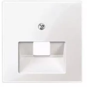 Wandplatte/Schalterabdeckung Merten 296225, weiß, Thermoplast, einteilig