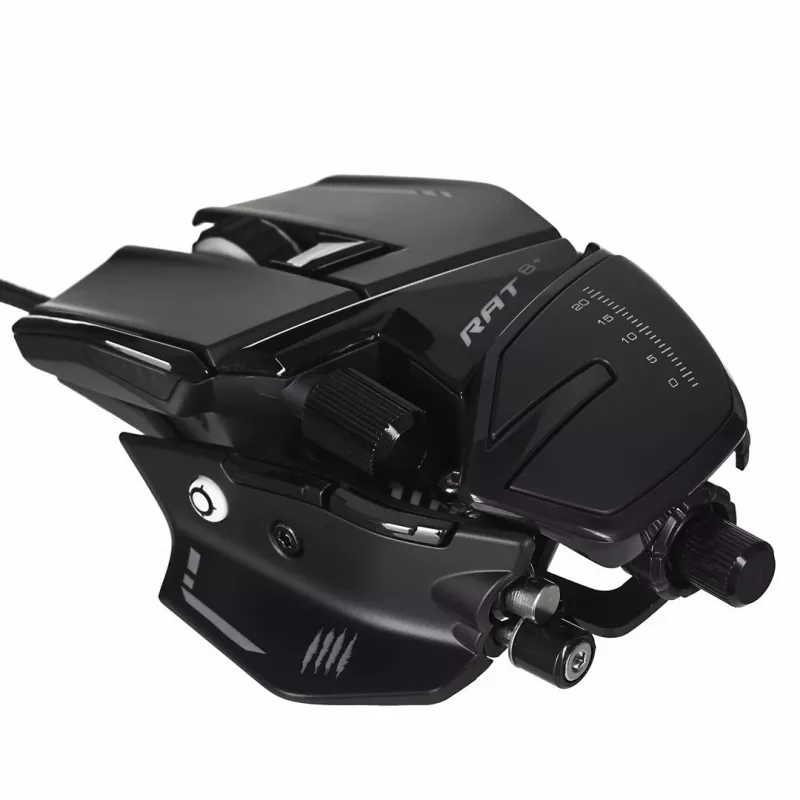 Gaming-Maus MadCatz R.A.T. 8+ — Rechtshänder, optisch, 16000 DPI, 11 Tasten, USB Typ-A, 145 g
