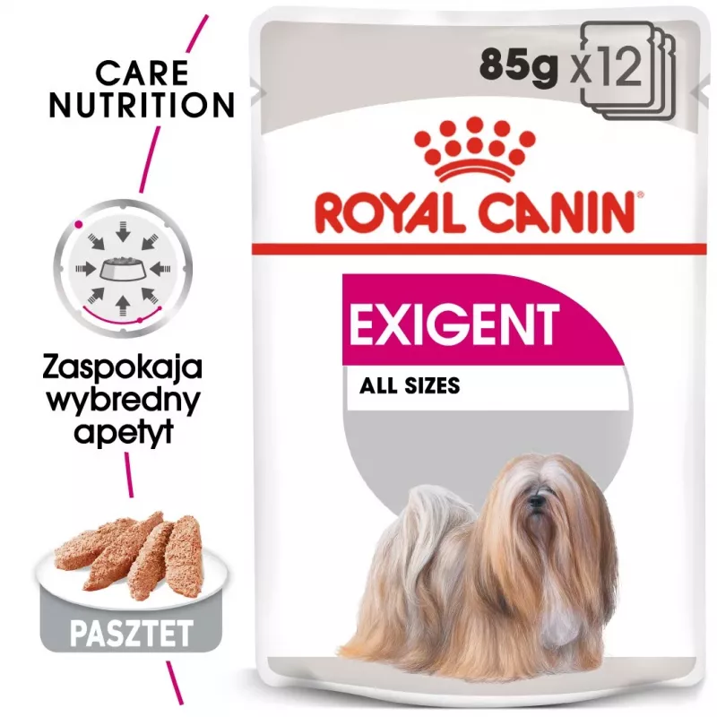 Nassfutter für Hunde Royal Canin Exigent Meat Universal 12×85 g — Geflügel, Adult, für wählerische Hunde