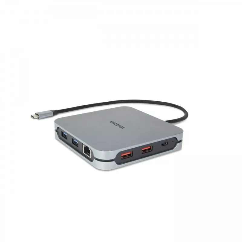DICOTA D32057 USB Type-C Hub 10000 Mbit/s Silver