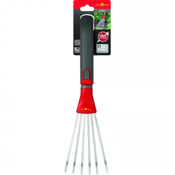 Gartenrechen Sourcing LD-M/ZM 015 — Stahlzinken, rot, mittlere Größe