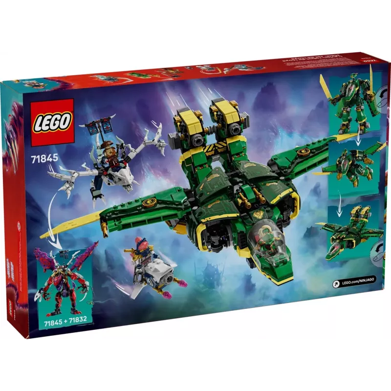 LEGO NINJAGO Set 71845 Lloyds Jet Mech — 1112 Teile, 5 Minifiguren, bewegliche Flügel, Höhe 240 mm
