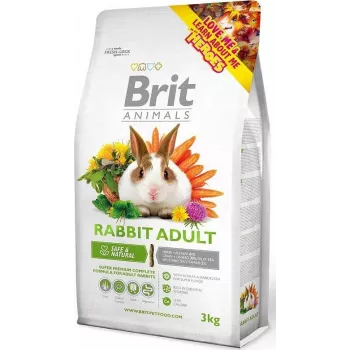 Brit Adult Complete Trockenfutter für Kaninchen 3 kg – Alleinfuttermittel für ausgewachsene Kaninchen, 14% Protein, 20% Rohfaser
