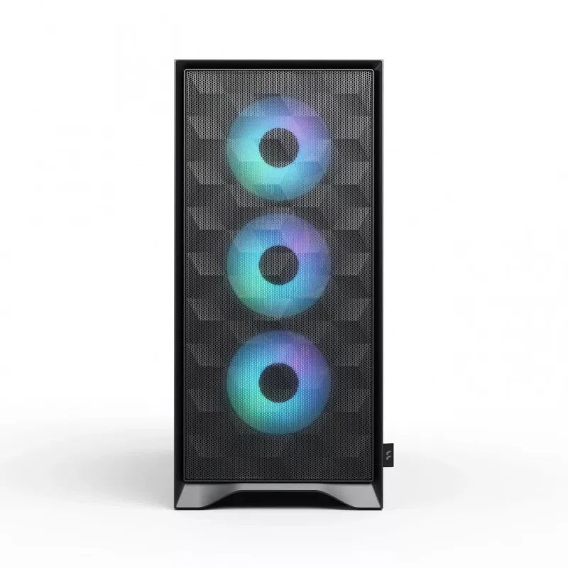 Fractal Design Pop 2 Air Schwarz Solid Midi-Tower-PC-Gehäuse — ATX-Unterstützung, 3x 120 mm Frontlüfter, 2,5/3,5-Zoll-Laufwerksschächte, 215×481×462 mm
