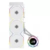 All-in-One-Flüssigkeitskühler Lian Li Hydroshift II LCD-C 360TL — 120-mm-Lüfter, 200–2600 U/min, FDB, Weiß